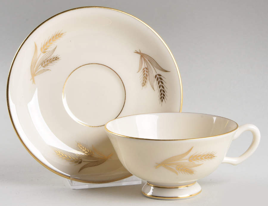 Harvest Footed Cup & Saucer Set by Lenox-1