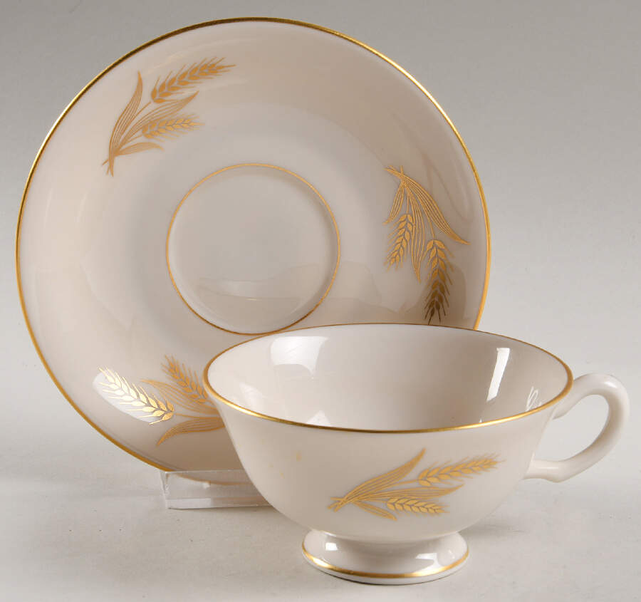 Harvest Footed Cup & Saucer Set by Lenox-1