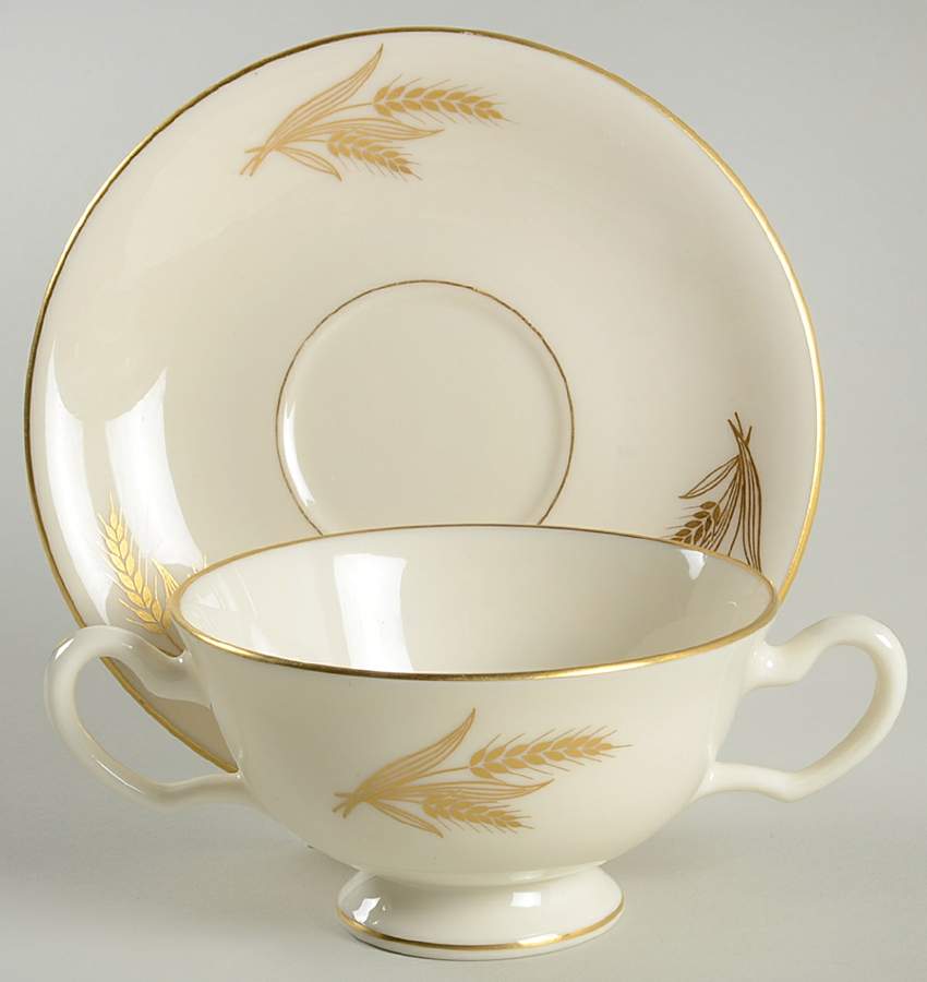 Harvest Footed Bouillon Cup & Saucer by Lenox-1
