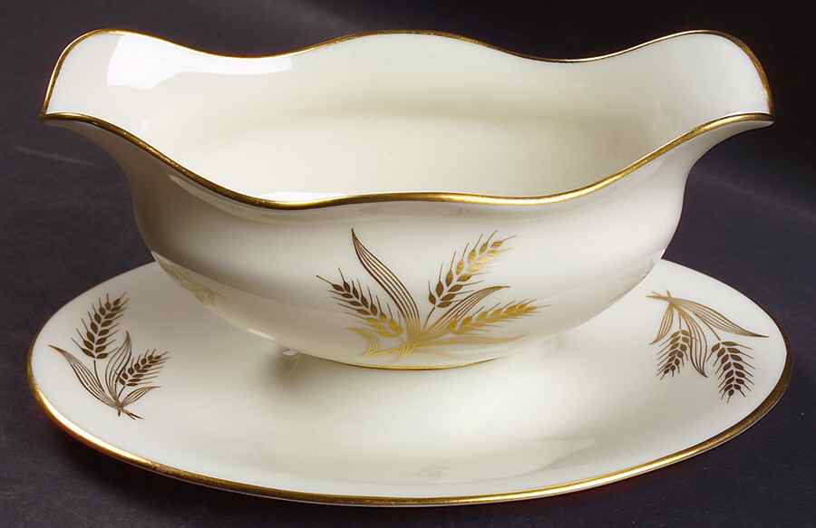 Harvest Gravy Boat with Attached Underplate by Lenox-1