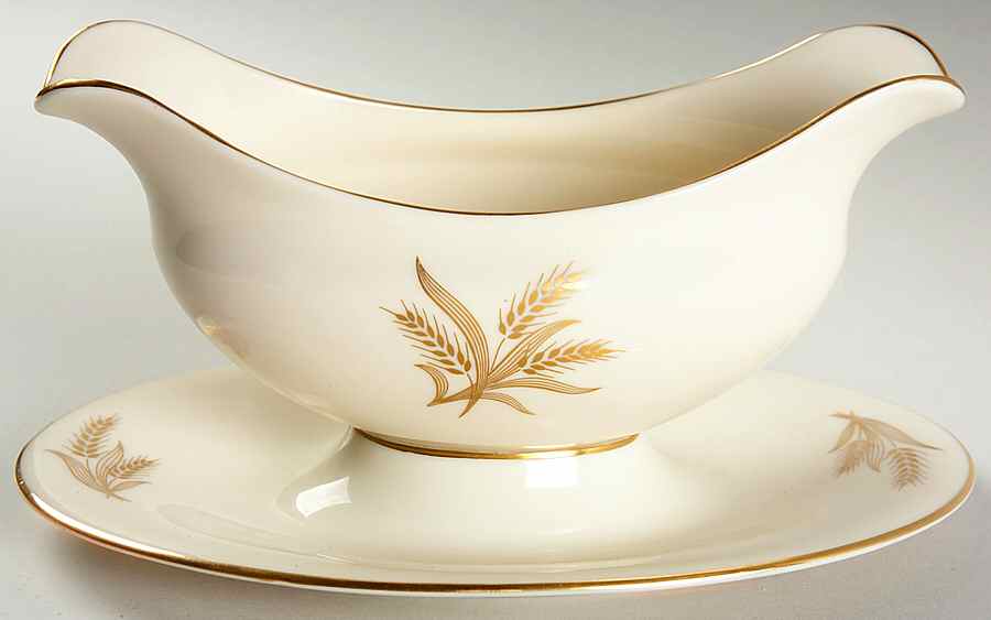 Harvest Gravy Boat with Attached Underplate by Lenox-1
