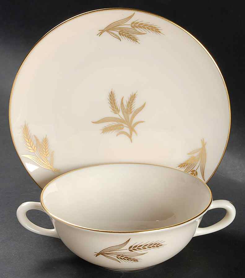 Harvest Flat Cream Soup Bowl & Saucer Set by Lenox-1