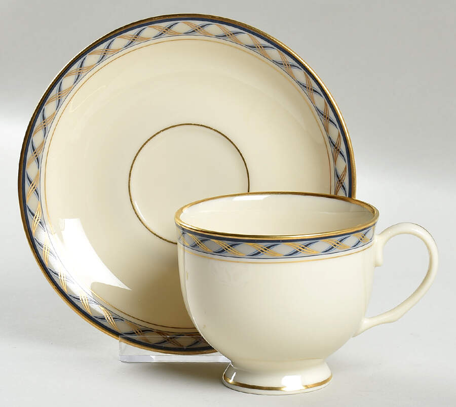 Harrison Footed Cup & Saucer Set by Lenox-1