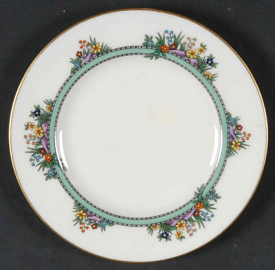 Hathaway (Green) Bread & Butter Plate by Lenox-1