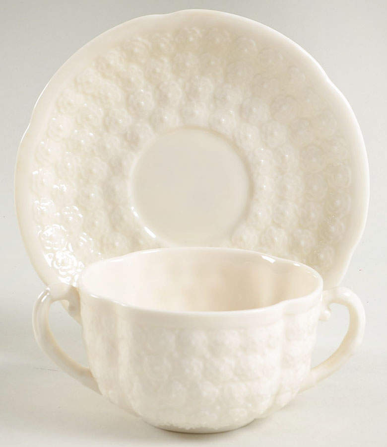 Hawthorne White Flat Bouillon Cup & Saucer by Lenox-1
