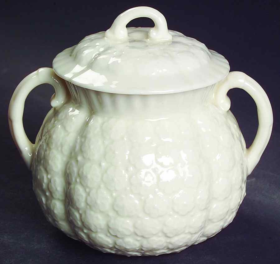 Hawthorne White Sugar Bowl & Lid by Lenox-1