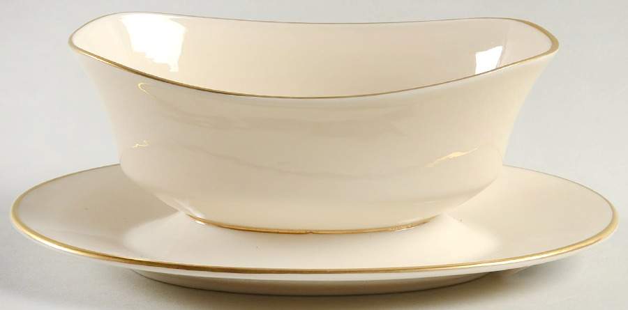 Hayworth Gravy Boat with Attached Underplate by Lenox-1