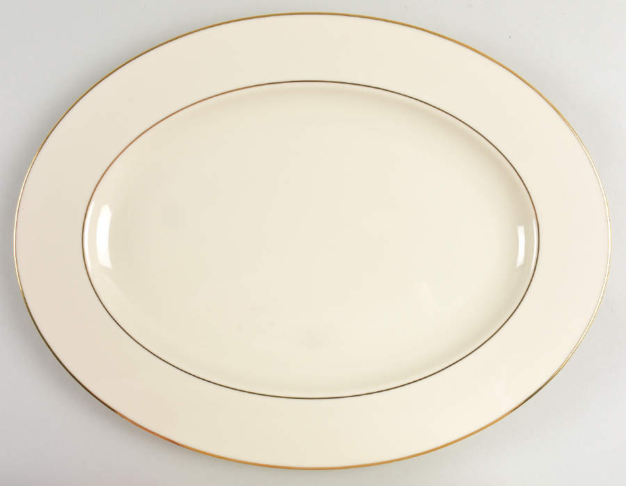 Hayworth 15" 1999 Shape Oval Serving Platter by Lenox-1
