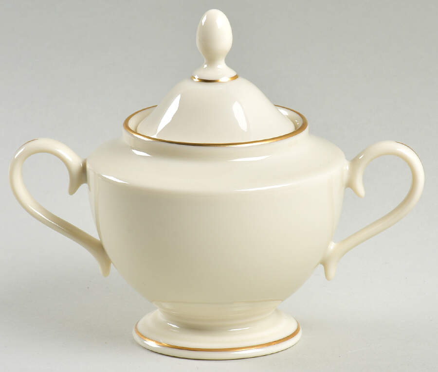 Hayworth 1999 Shape Sugar Bowl & Lid by Lenox-1