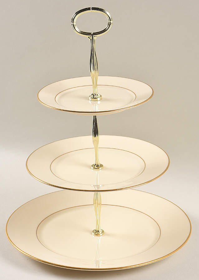 Hayworth 13 7/8"-14 1/4" 3-Tiered Serving Tray(DP,SP,BB) HC by Lenox-1
