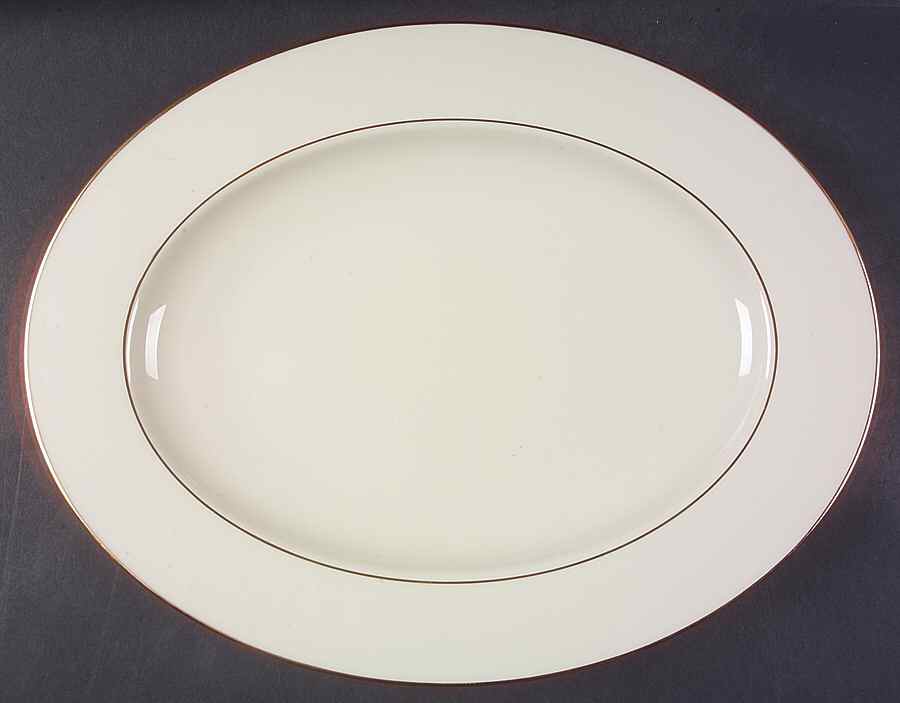 Hayworth 15" 1999 Shape Oval Serving Platter by Lenox-1