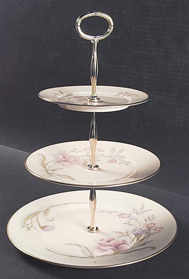 Heiress 13 7/8"-14 1/4" 3-Tiered Serving Tray(DP,SP,BB) HC by Lenox-1