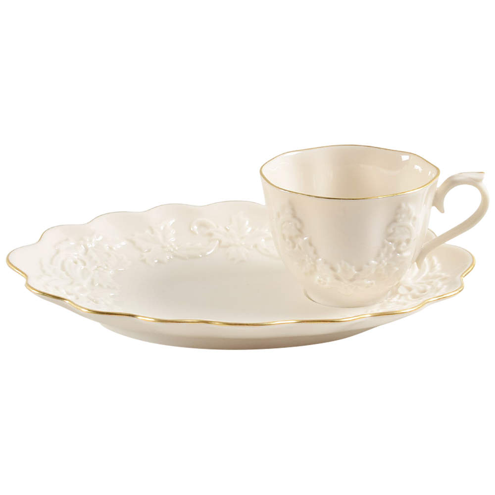 Holiday Hostess (Giftware) Snack Plate & Punch Cup Set by Lenox-1