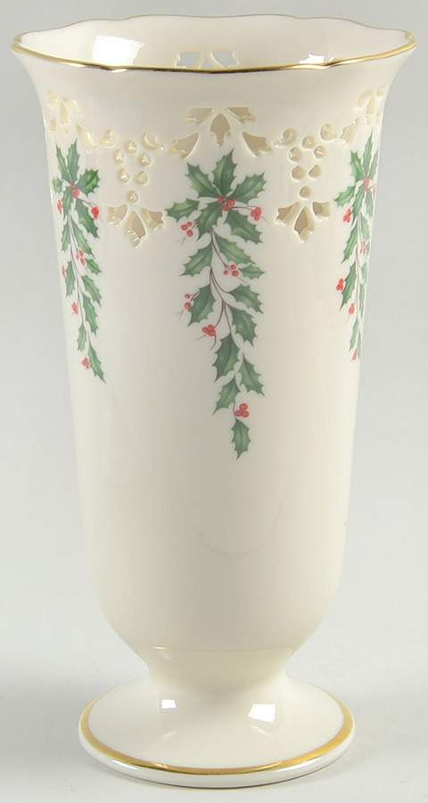 Holiday (Dimension) 8" Pierced Vase by Lenox-1