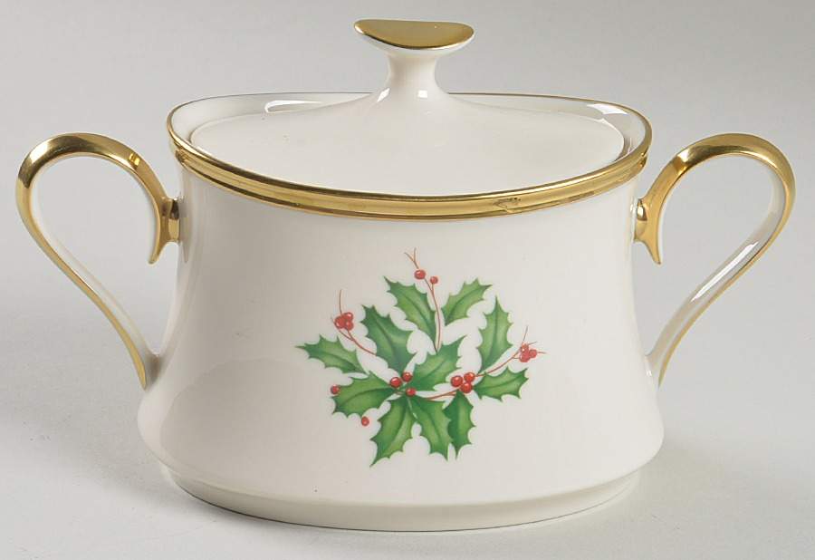 Holiday (Dimension) Sugar Bowl & Lid by Lenox-1
