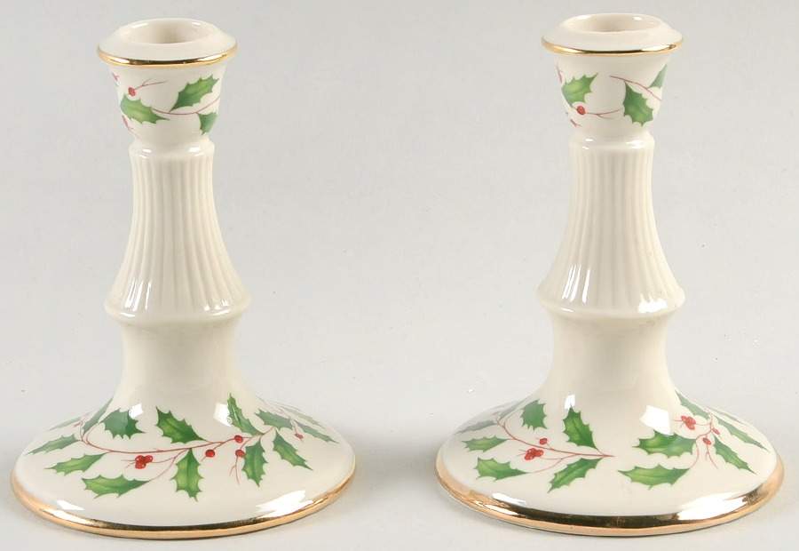 Holiday (Dimension) 5" Candlestick - Set of 2 by Lenox-1