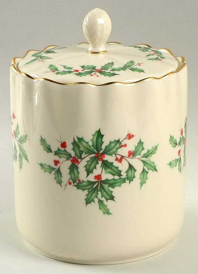 Holiday (Dimension) Biscuit Barrel & Lid by Lenox-1