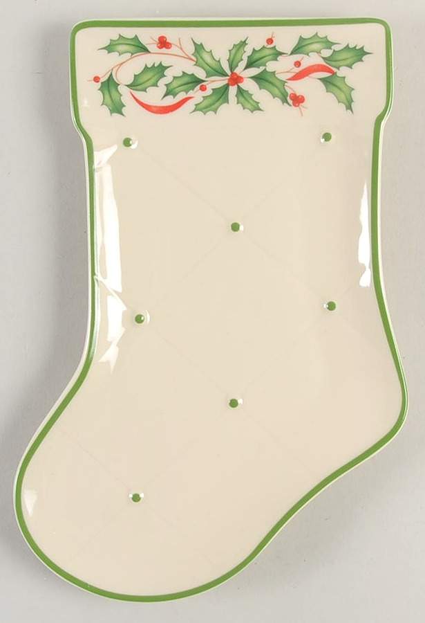 Holiday (Dimension) Stocking Accent Plate by Lenox-1