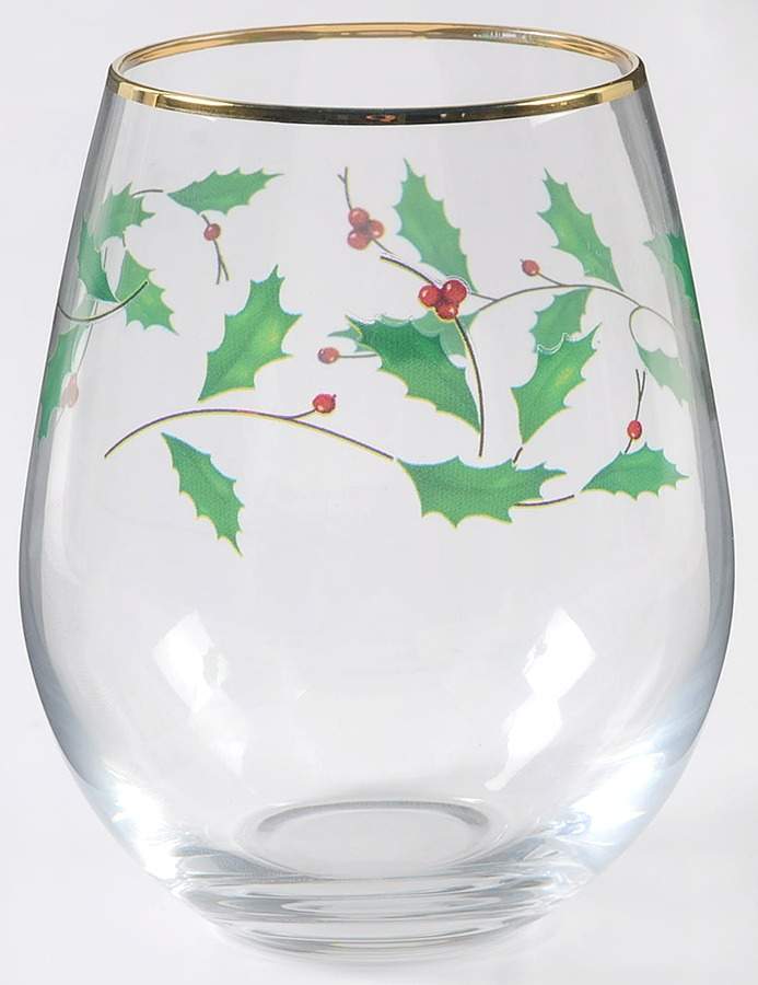 Holiday (Dimension) Glassware Stemless Wine by Lenox-1