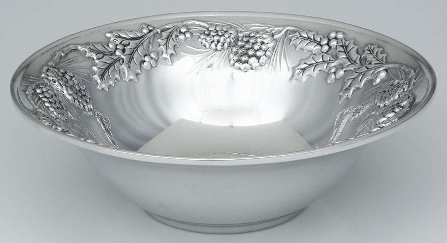 Holiday (Dimension) 12" Round Metal Serving Bowl by Lenox-1