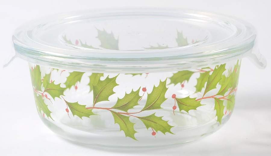 Holiday (Dimension) 20 Oz Glass Food Storage Bowl & Lid by Lenox-1