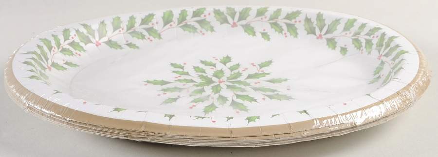 Holiday (Dimension) (Pack of 8) Oval Paper Plates by Lenox-1