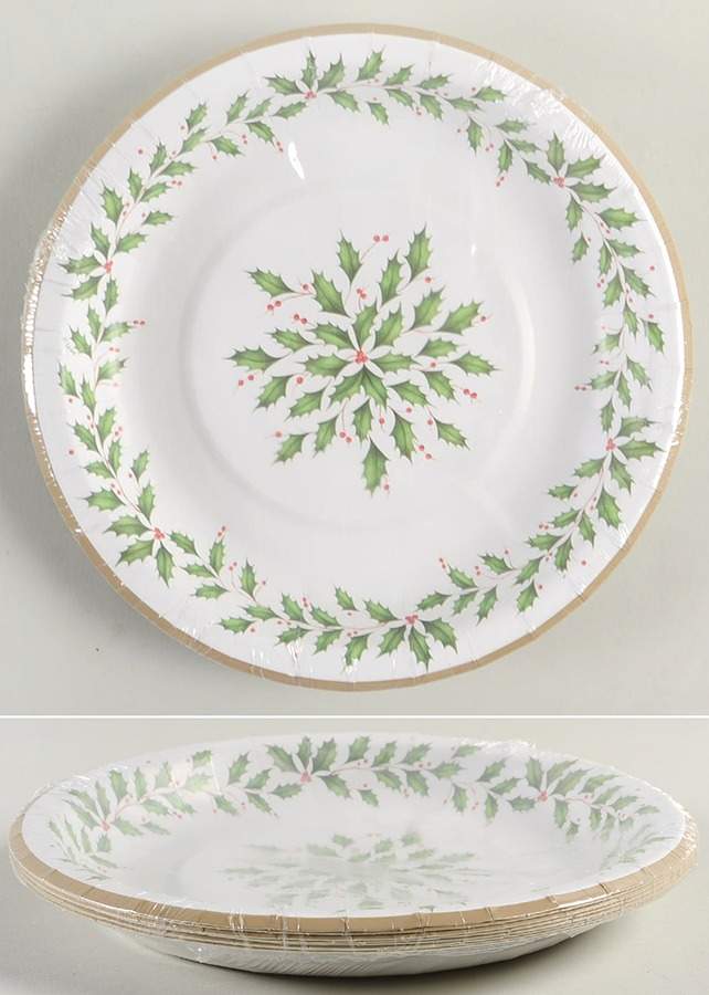 Holiday (Dimension) Package of 8 - Paper Salad Plate by Lenox-1