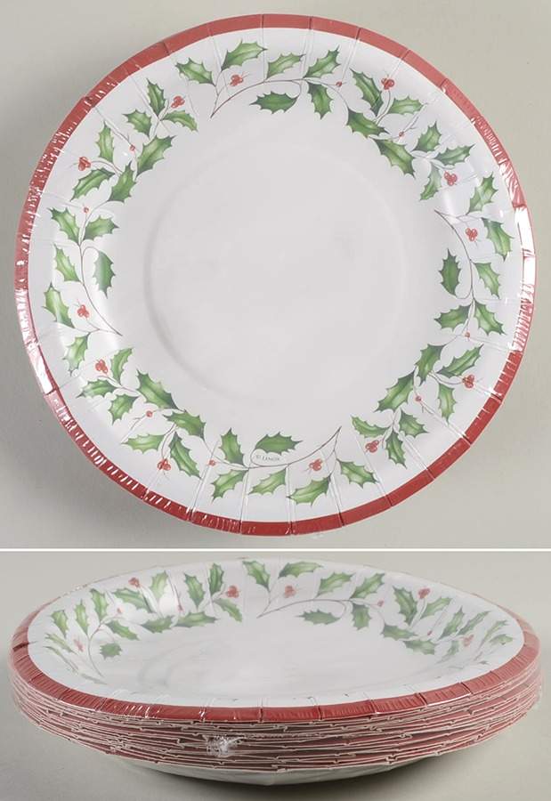 Holiday (Dimension) (Pack of 16) Paper Luncheon/Dessert Plates by Lenox-1