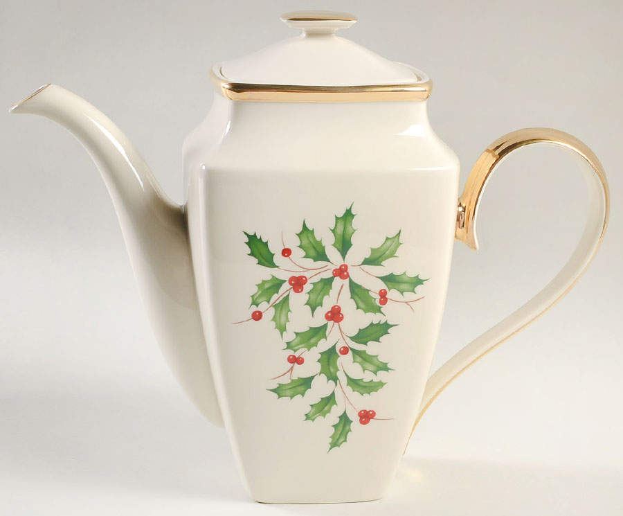 Holiday (Dimension) Square Coffee Pot & Lid by Lenox-1