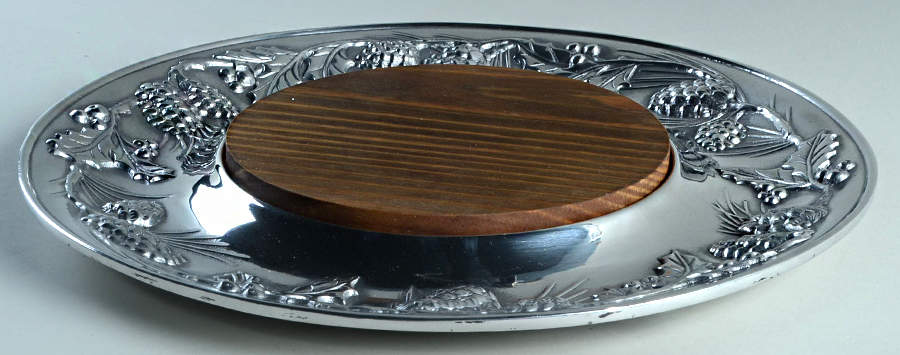 Holiday (Dimension) Metal Cheese Board with Wood Insert by Lenox-1