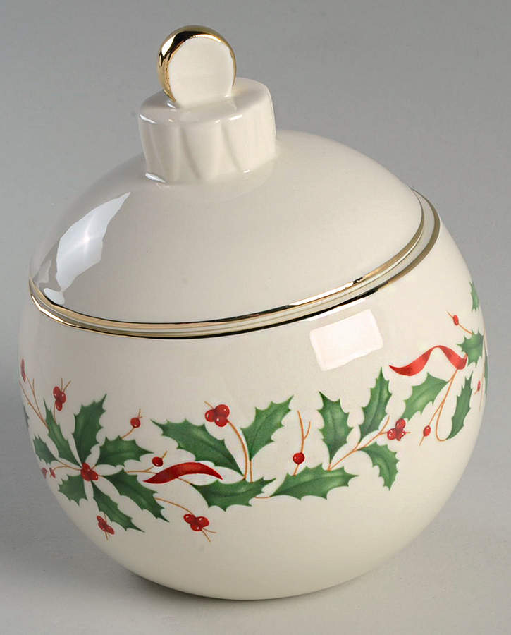 Holiday (Dimension) Figural Candy Jar & Lid by Lenox-1