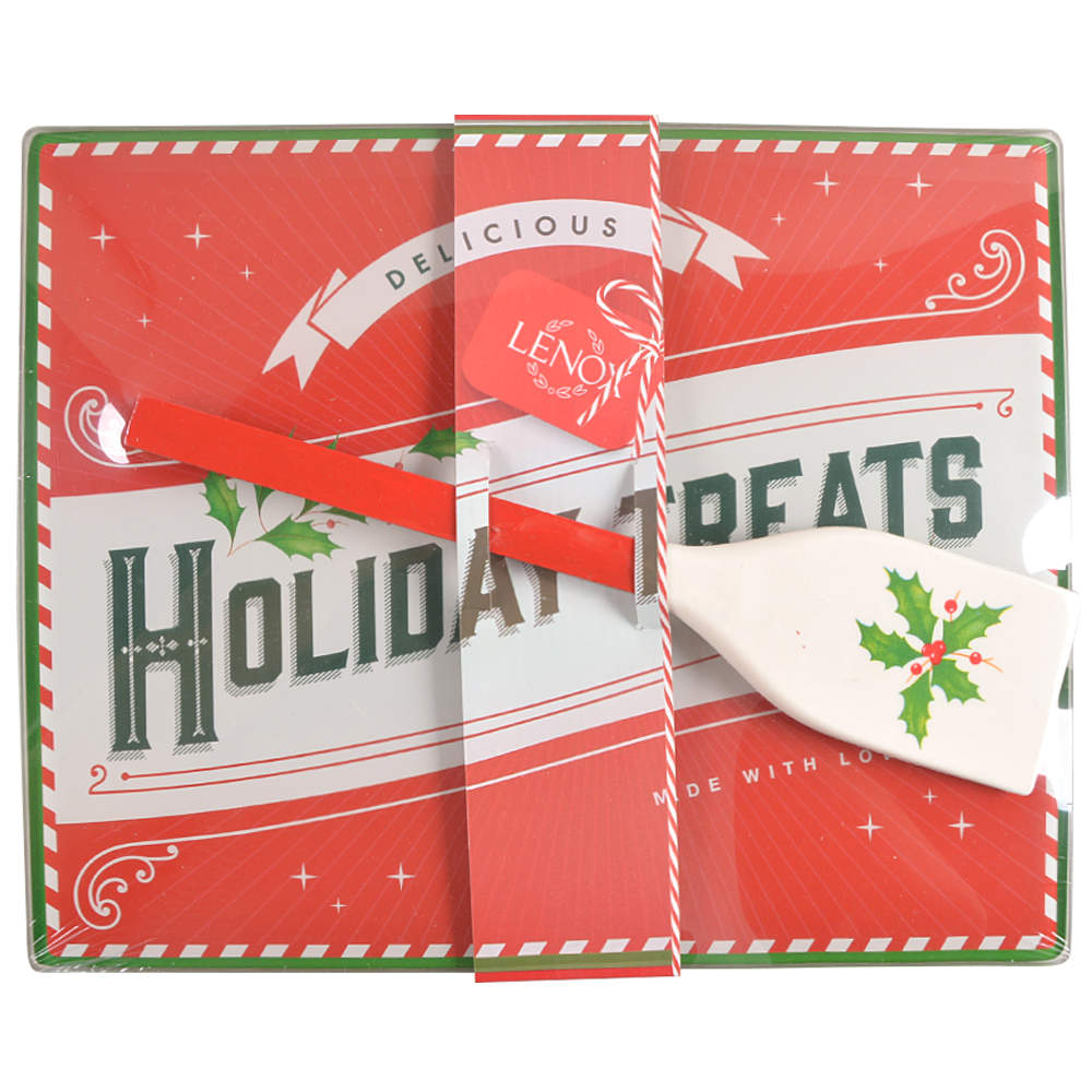 Holiday (Dimension) Glass Prep Board with Spatula by Lenox-1