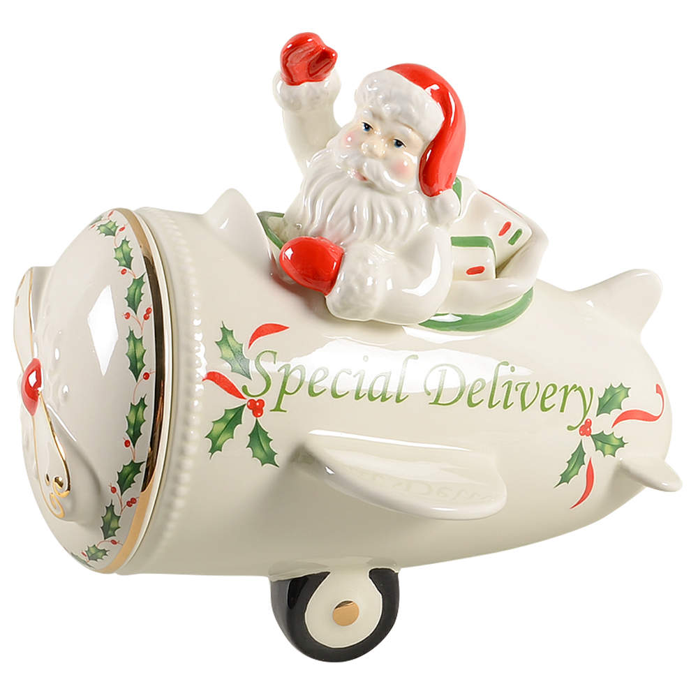 Holiday (Dimension) Figural Cookie Jar & Lid by Lenox-1
