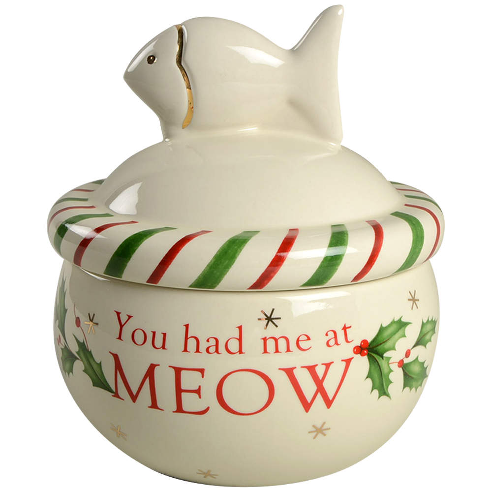 Holiday (Dimension) Cat Treats Holder/Jar & Lid by Lenox-1
