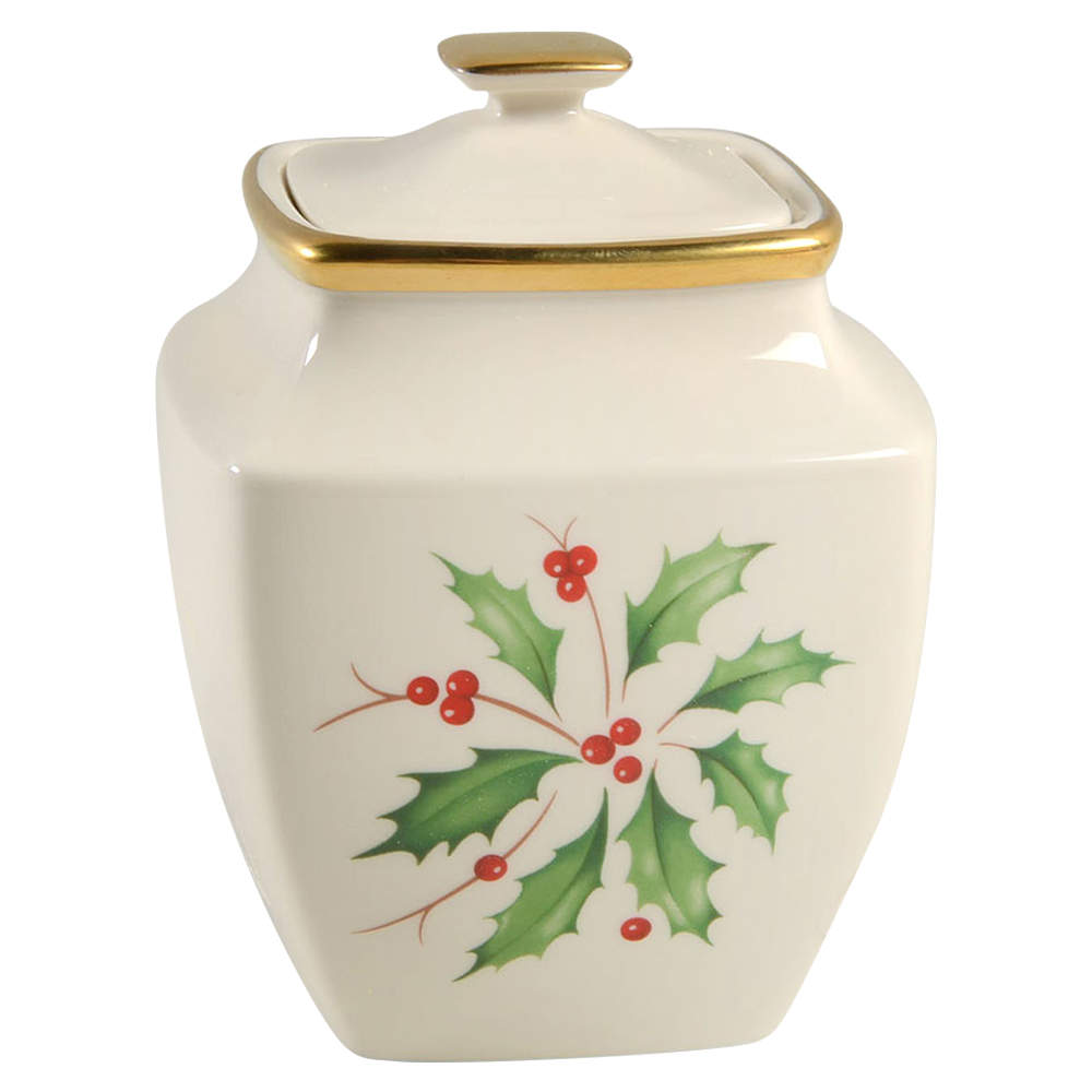 Holiday (Dimension) Square Sugar Bowl & Lid by Lenox-1