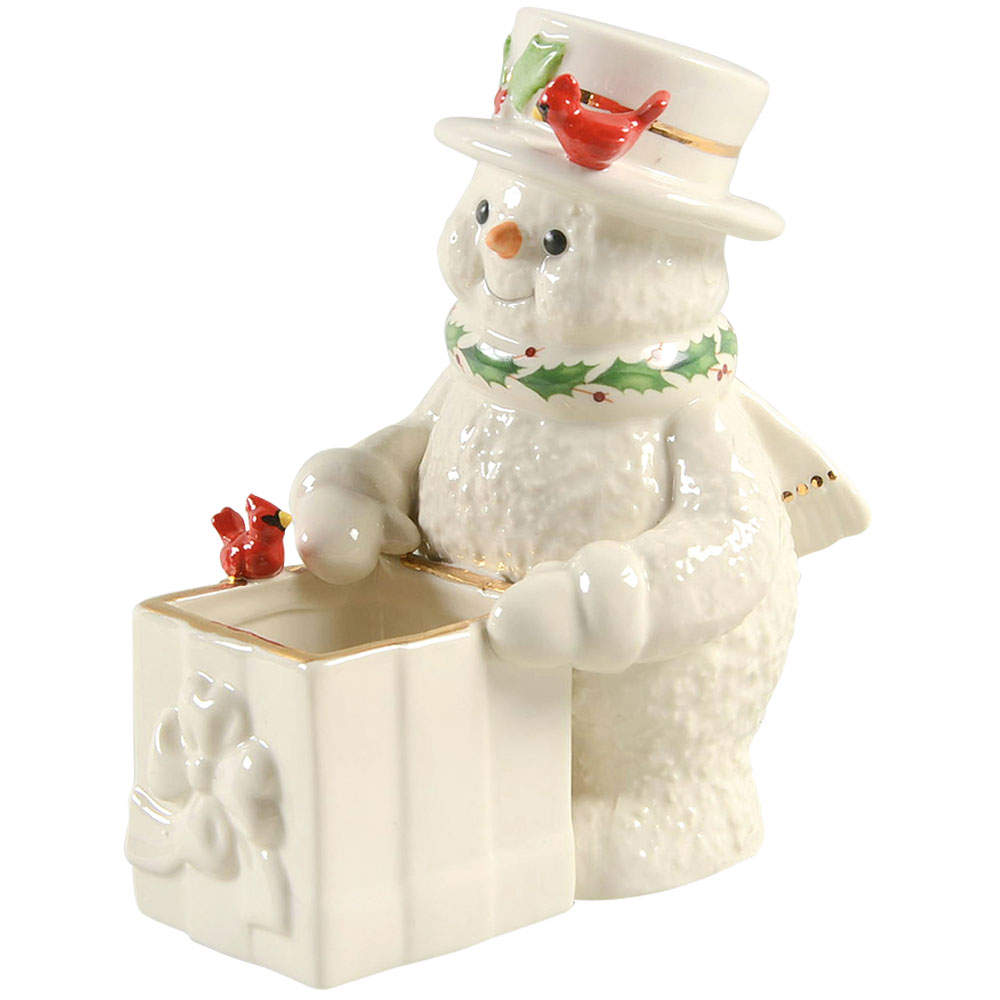 Holiday (Dimension) Open Figural Snowman Candy Dish by Lenox-1
