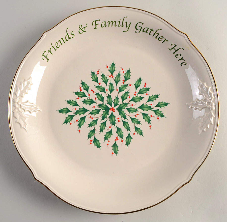 Holiday (Dimension) 12" Sentiment Dessert Platter by Lenox-1