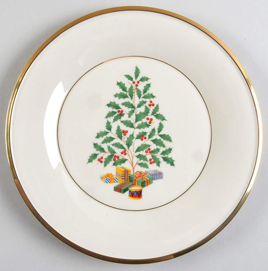 Holiday Tree Gold Accent Luncheon Plate by Lenox-1