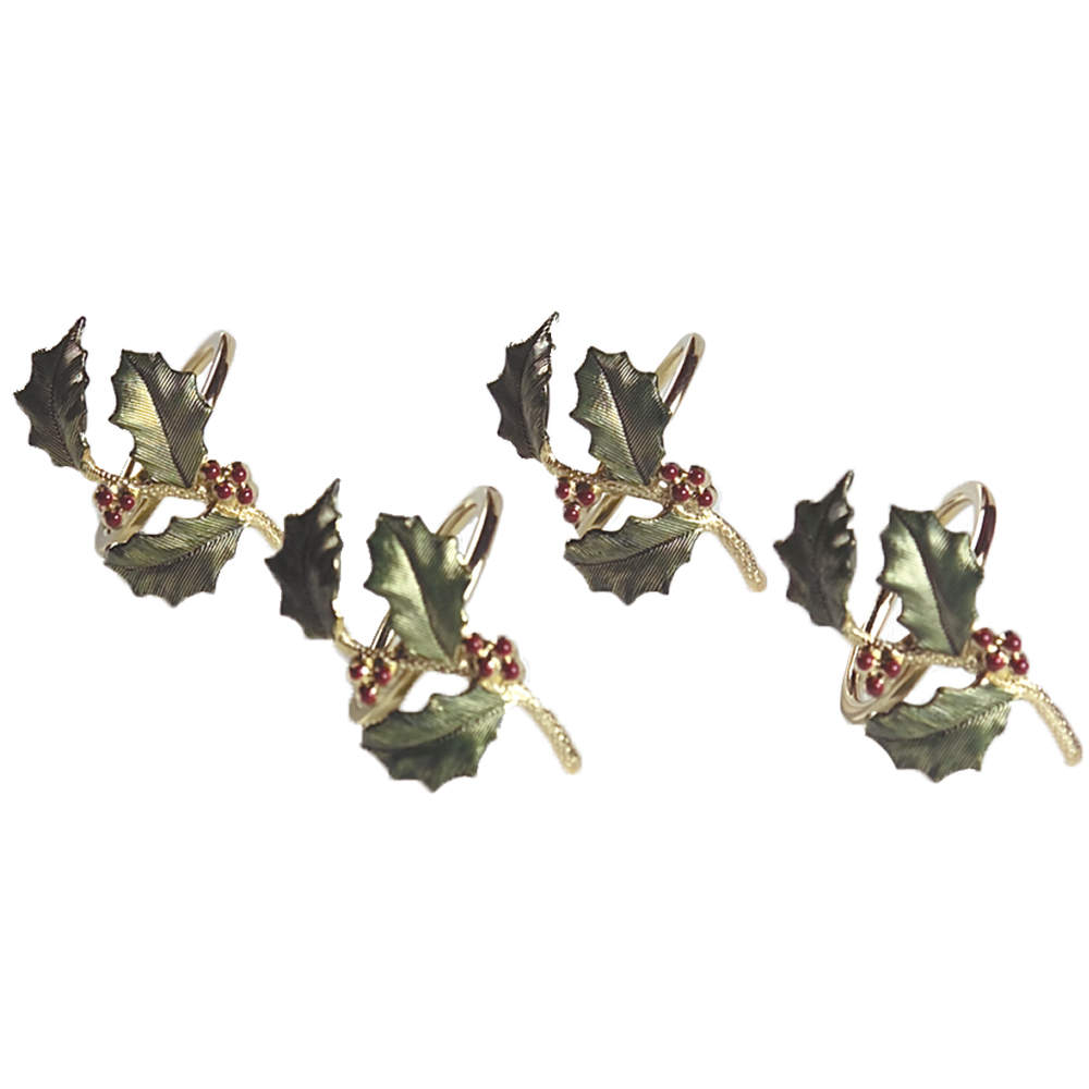 Holiday (Dimension) Metal Napkin Ring - Set of 4 by Lenox-1