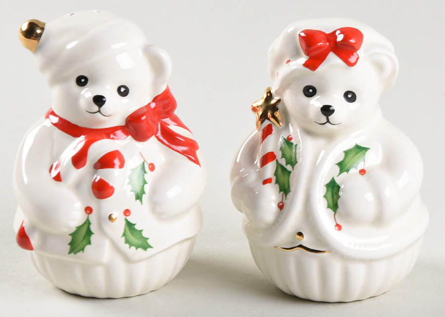 Holiday (Dimension) Figural Salt and Pepper by Lenox-1