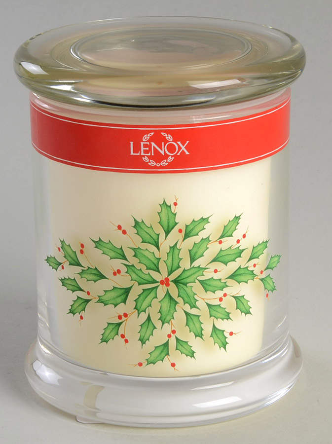 Holiday (Dimension) Glassware Candle Jar & Lid by Lenox-1