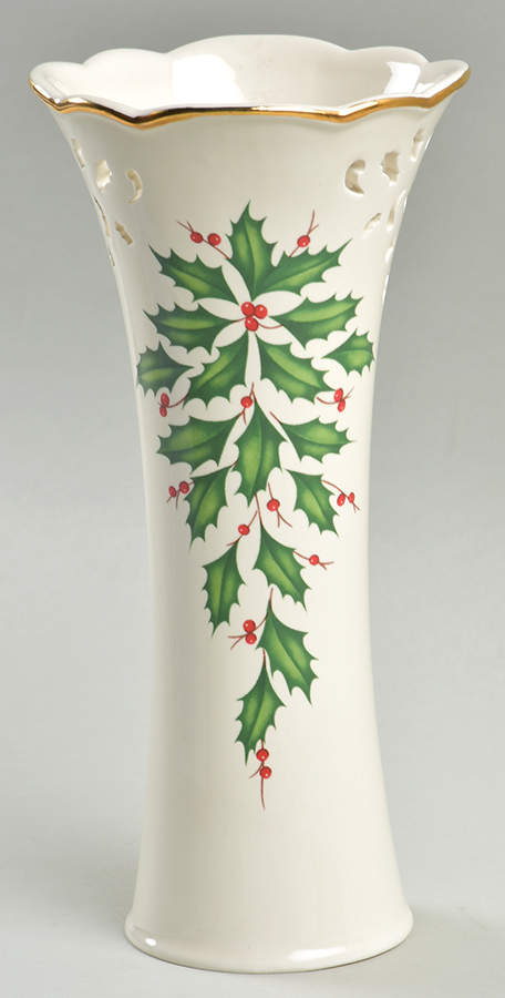 Holiday (Dimension) 7" Pierced Bud Vase by Lenox-1