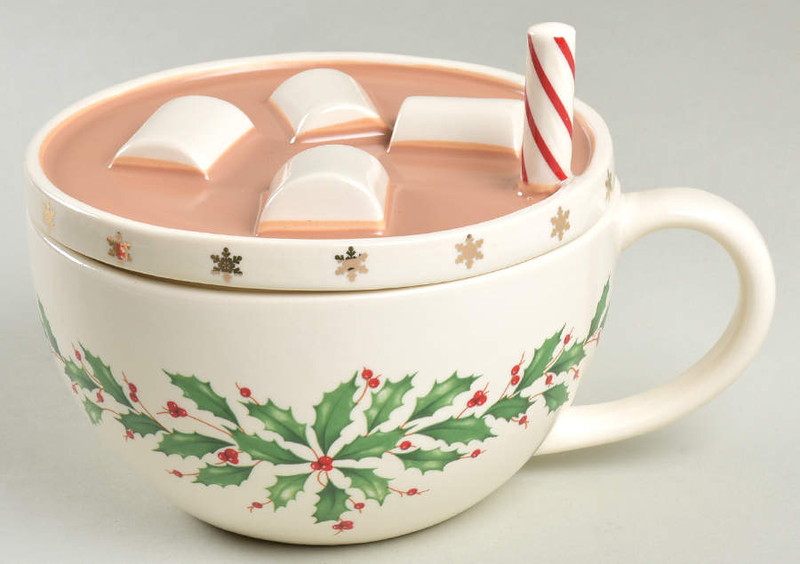 Holiday (Dimension) Figural Candy Box & Lid by Lenox-1