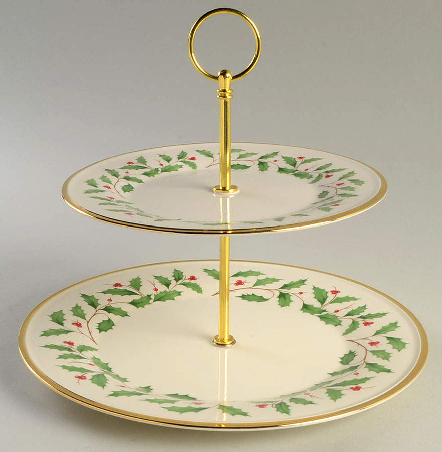 Holiday (Dimension) 2 Tiered Serving Tray by Lenox-1
