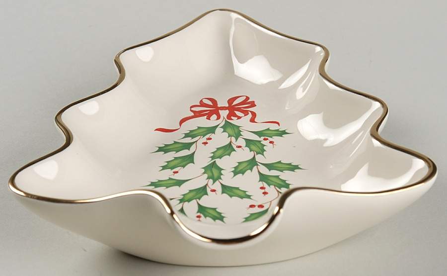 Holiday (Dimension) Tree Shape Dish/Spoon Rest by Lenox-1