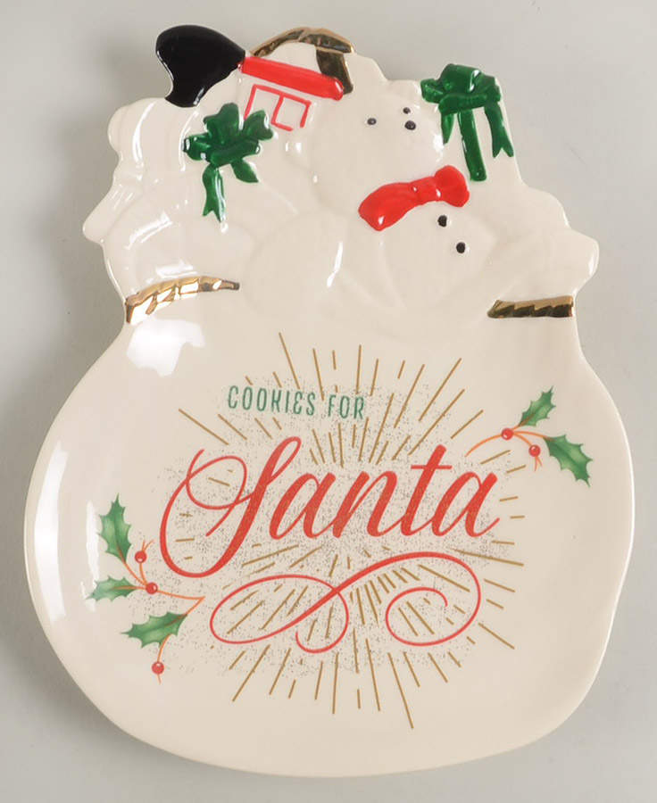 Holiday (Dimension) "Cookies for Santa" Plate by Lenox-1