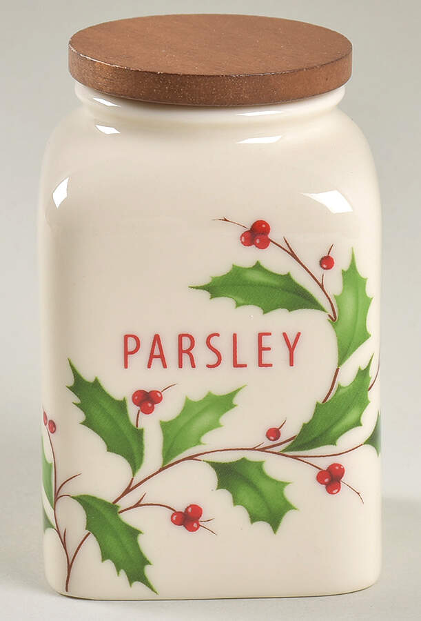 Holiday (Dimension) Parsley Spice Jar & Lid by Lenox-1