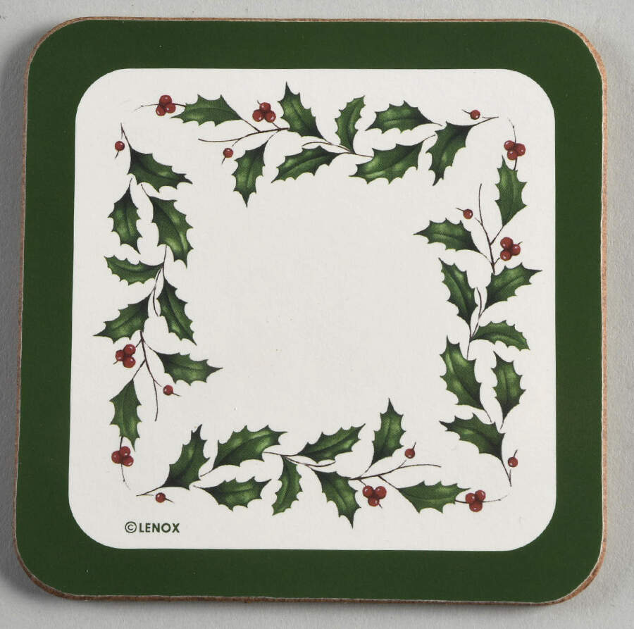 Holiday (Dimension) Cork Back Square Coaster by Lenox-1