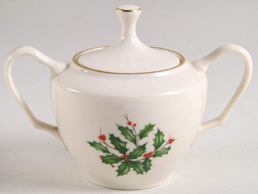 Holiday (Dimension) Sugar Bowl & Lid by Lenox-1