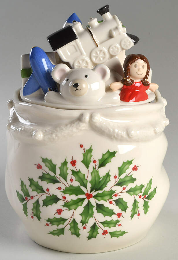 Holiday (Dimension) Figural Cookie Jar & Lid by Lenox-1